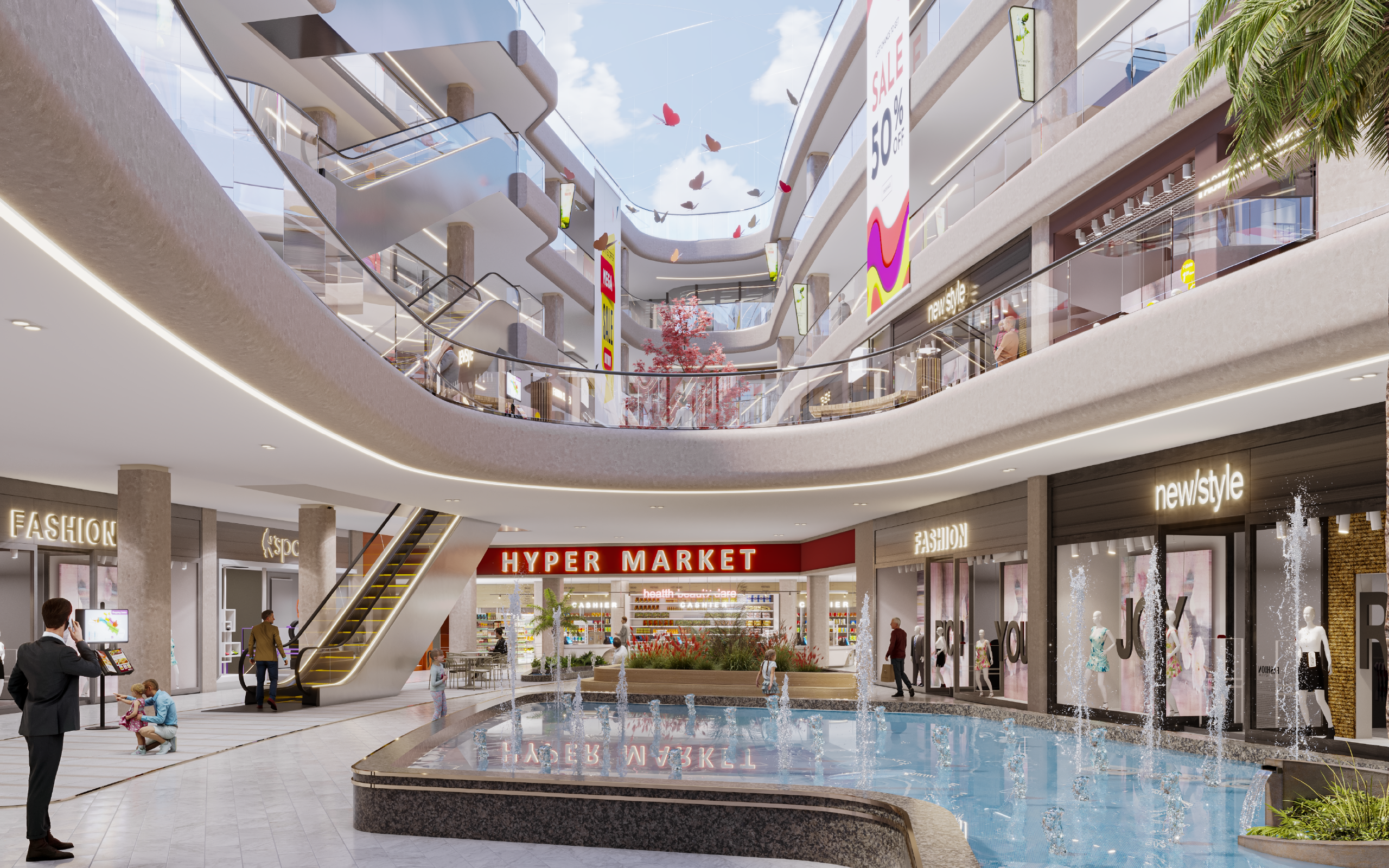 tuvalu mall أول مول تجاري إداري طبي في الحي الساحلي بدمياط الجديدة
