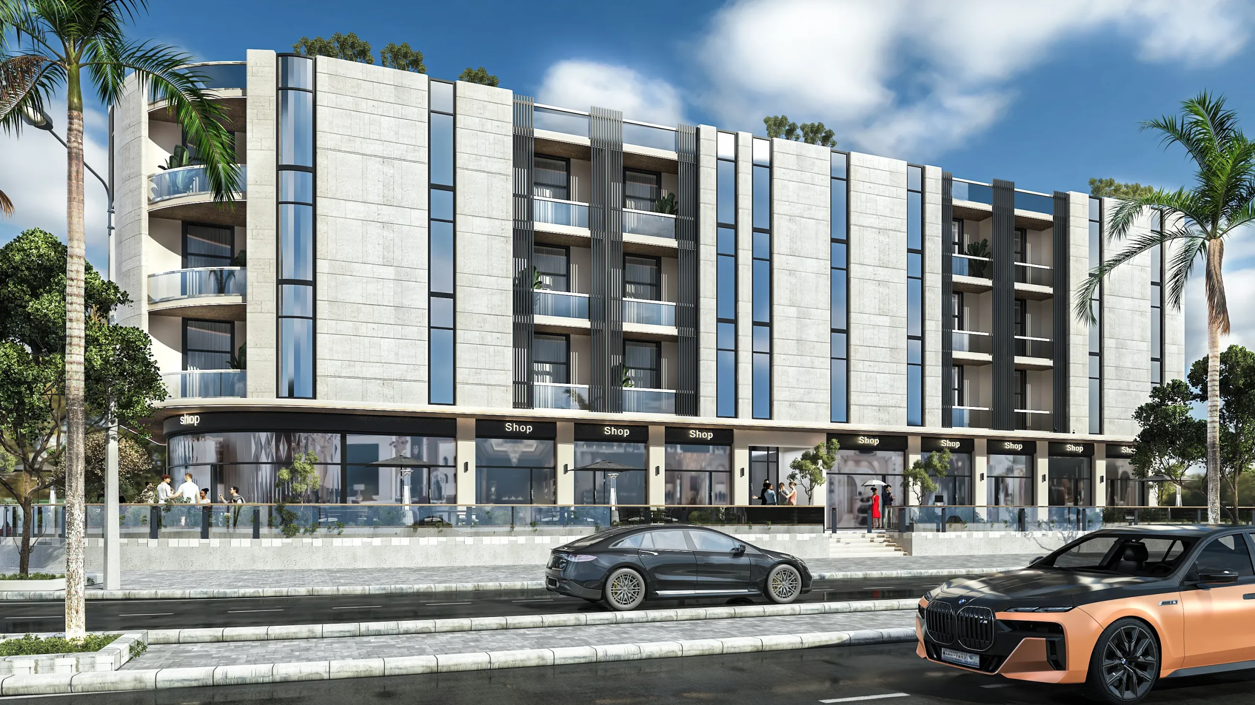 The main frontage of The ONE by Mahawer project in New Damietta